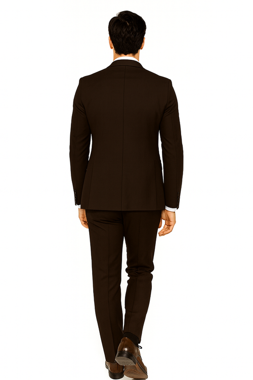 Mens Brown Linen Suit - Brown Summer Wedding Suit