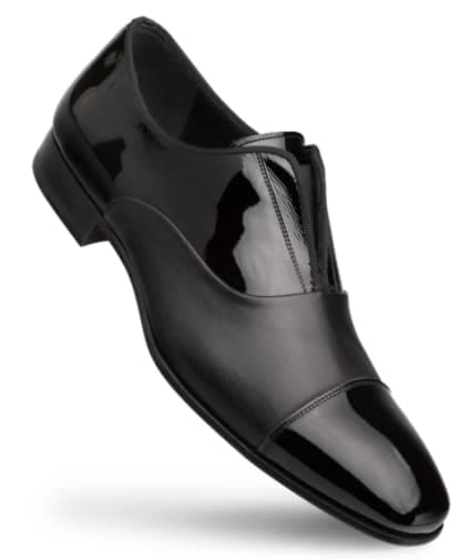 Formal Black Patent Leather Tuxedo Slip-On by Mezlan – Made in Spain
