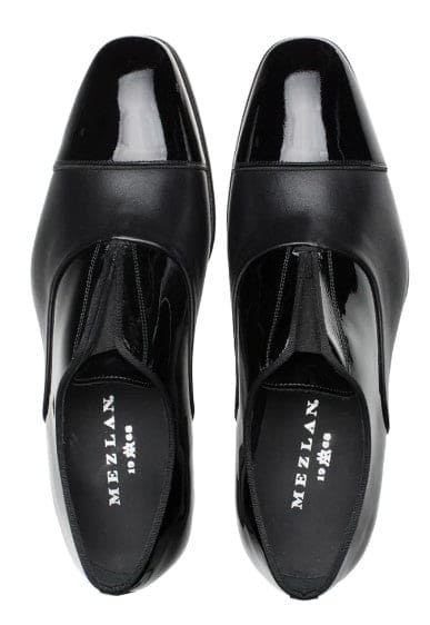 Formal Black Patent Leather Tuxedo Slip-On by Mezlan – Made in Spain
