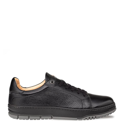 Men's Grazia Black Deerskin Street Sneakers by Mezlan – Luxury Casual Footwear, Made in Spain
