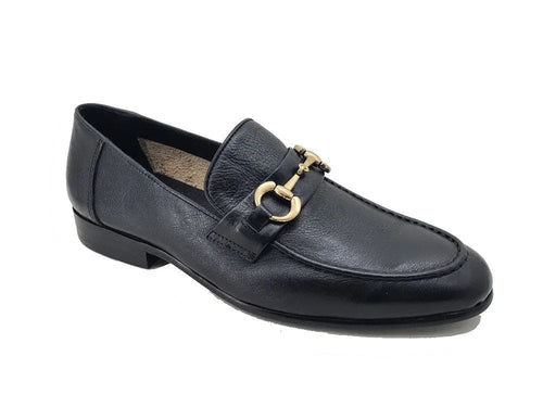 Soft Calfskin Loafer with Gold Horse Bit Detail