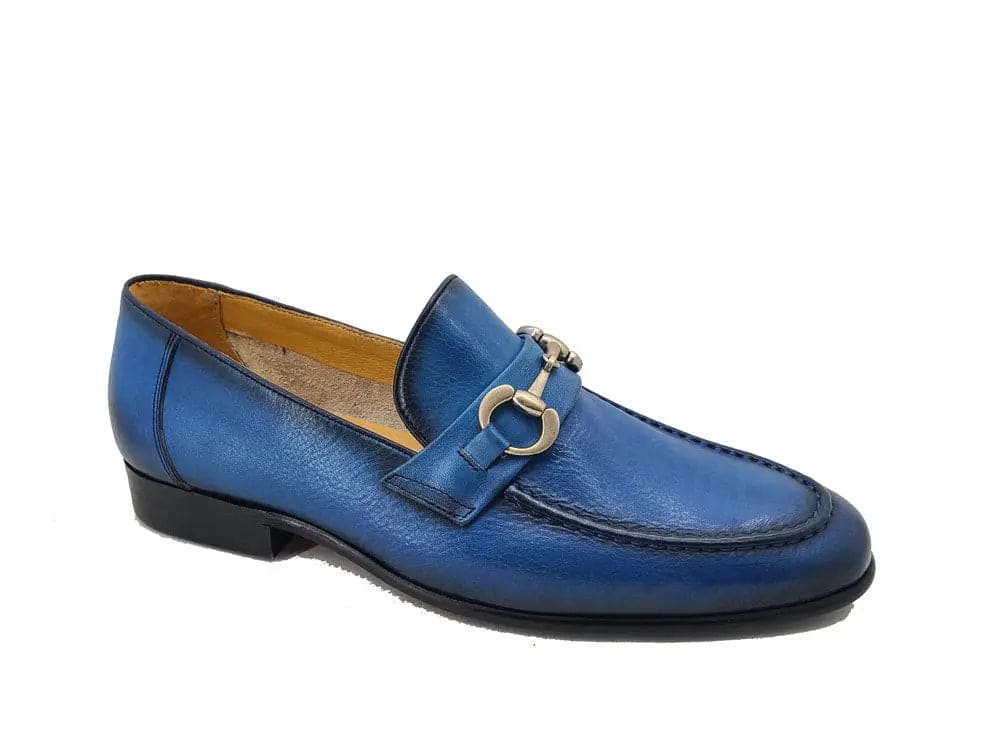 Soft Calfskin Loafer with Gold Horse Bit Detail