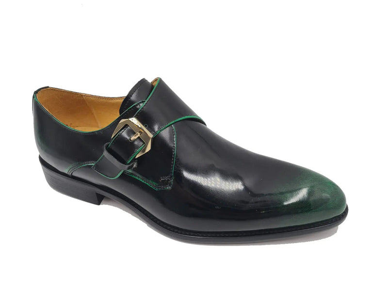 Carrucci Soft Calf Patent Leather Single Monk Slip-on
