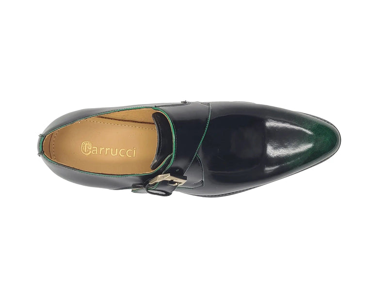 Carrucci Soft Calf Patent Leather Single Monk Slip-on