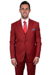 "Mens Stacy Adams Suit - Stacy Adams Suit Men's Two Button Vested Basic Suit in Brick"