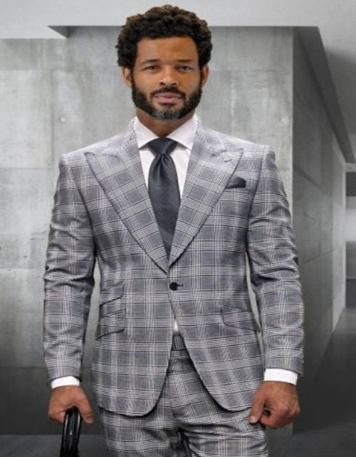 Grey Plaid Suit