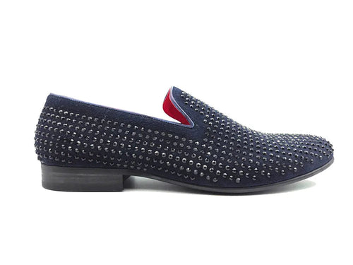 Men's Suede Dress Shoes with Studded Detailing