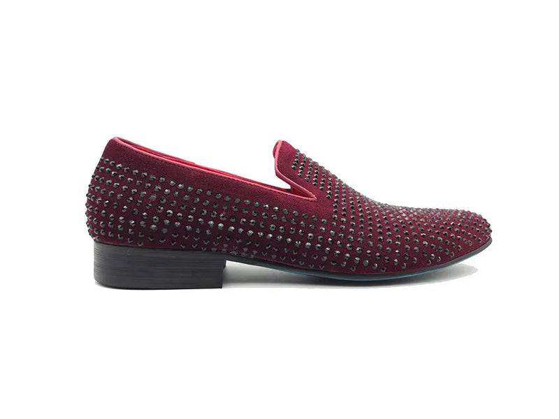 Carrucci Suede Studs Formal Dress Shoes