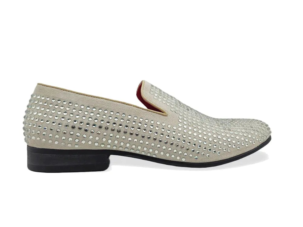 Men's Suede Dress Shoes with Studded Detailing