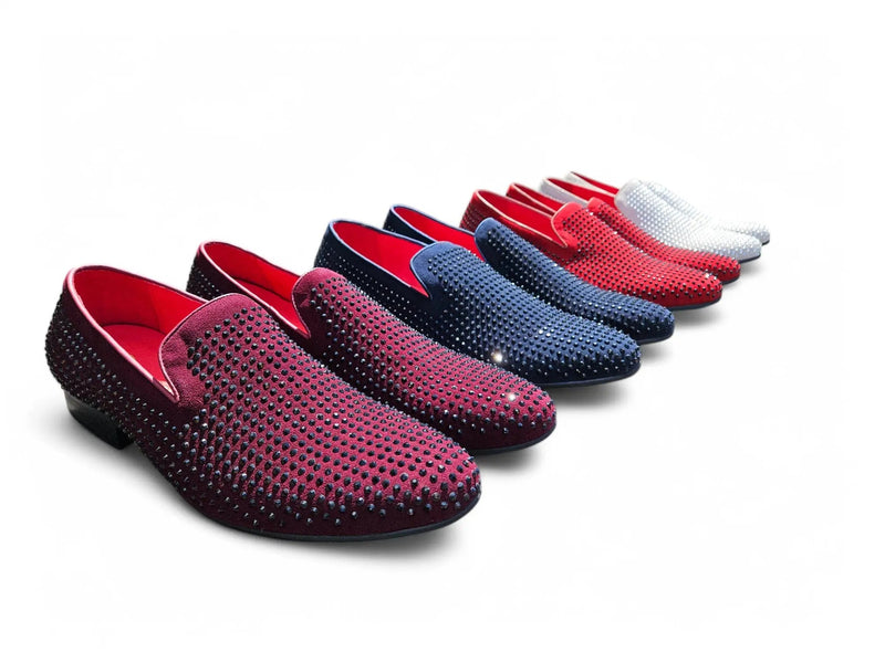 Carrucci Suede Studs Formal Dress Shoes