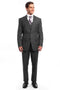 Pinstripe Grey Business Suit - Men's Two Button Vested Style