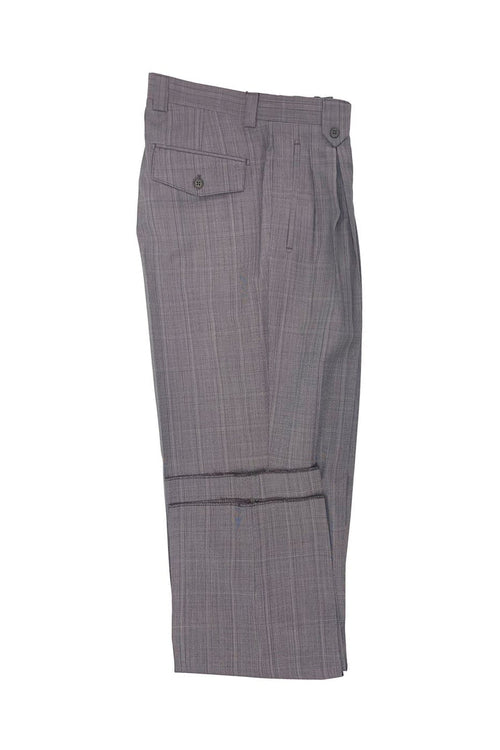 Tiglio Luxe Mauve Windowpane Wide Leg Wool Dress Pants 2576 TLS20060/6