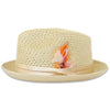 Castor Crushable Straw Hat Fedora in Tan