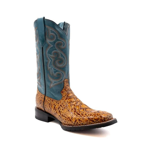 Ferinni Boot - Mens Dress Cowboy Boot - Men's Ferrini Kai Sea Turtle Print Boots Handcrafted Tan