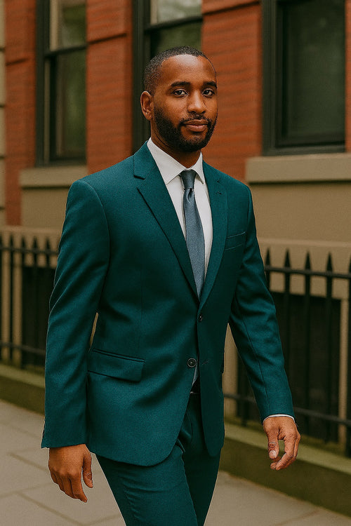 teal-suit-with-navy-tie