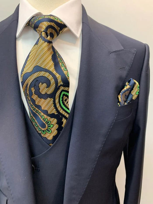 Rossi Man Suit - Tan Gray Black Navy Camel French Blue Suit