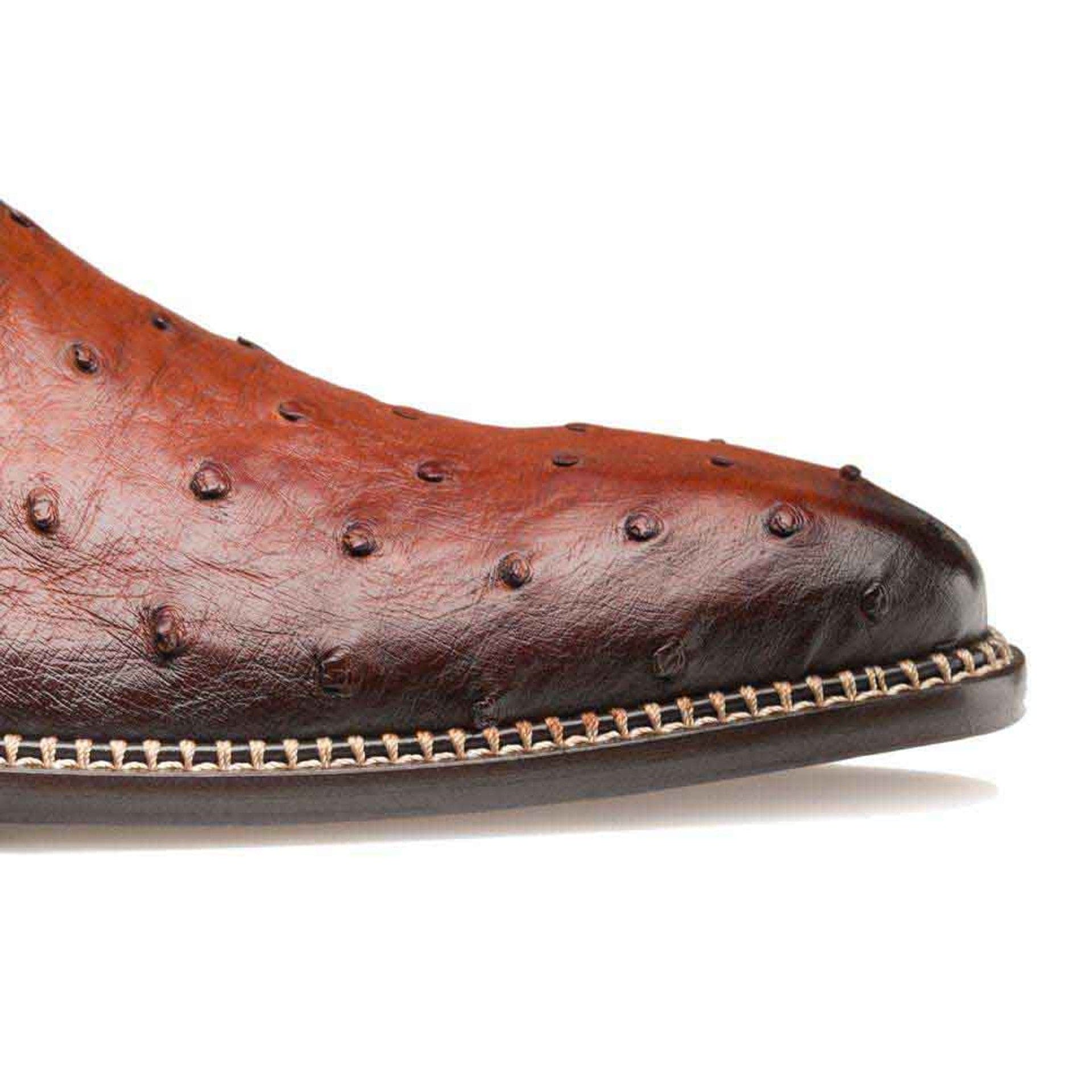 Tillson Brandy Genuine Ostrich Plain Toe Mens Blucher By Mezlan Made In Spain Brand
