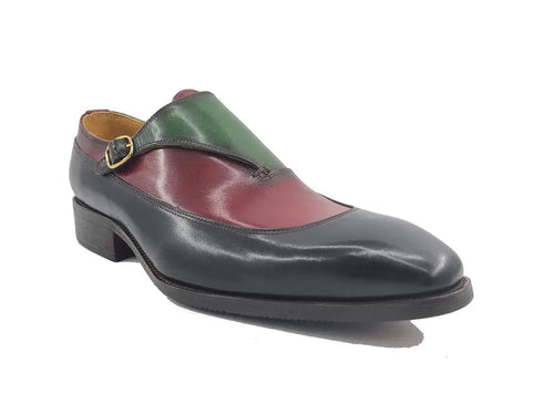 Men's Tri-Tone Single Monk Strap Loafer