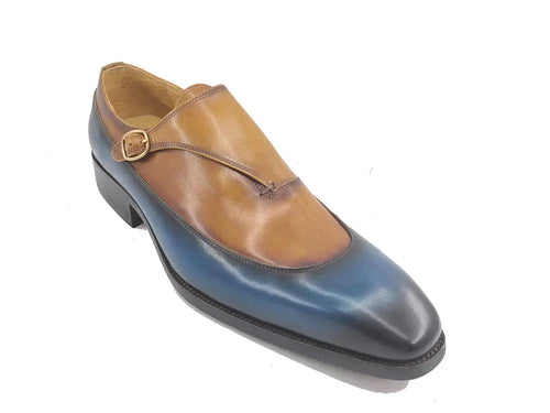 Men's Tri-Tone Single Monk Strap Loafer