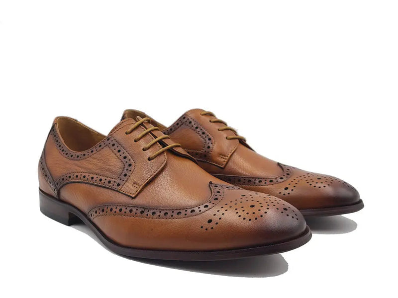 Carrucci Tumbled Leather Blucher style Oxford with Flex Sole