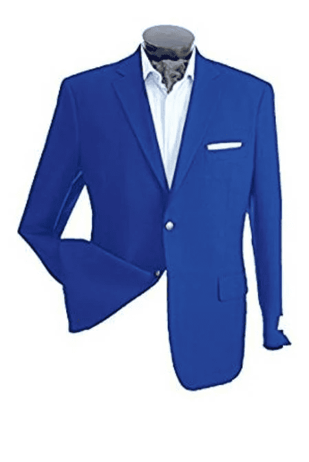 Wholesale Mens Jackets - Wholesale Blazer -Royal Two Button Blazer