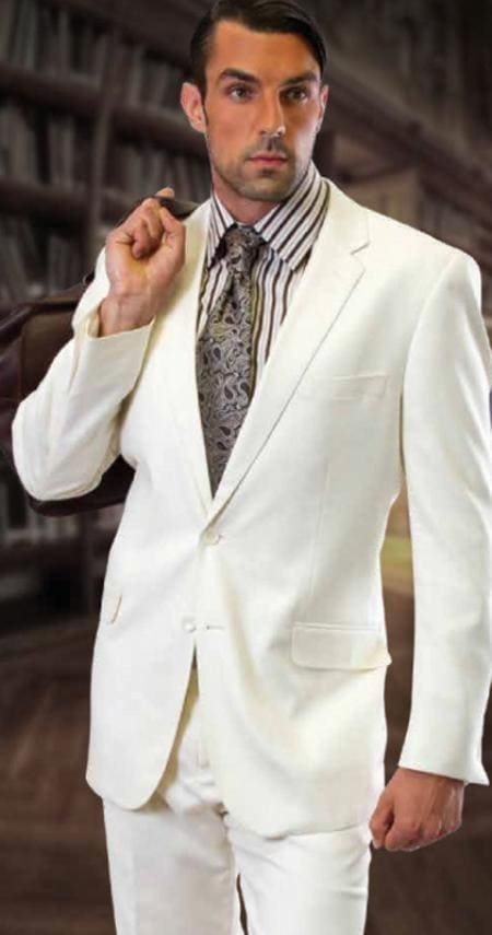 White Slim Fit Suit - AlbertoNardoniStore