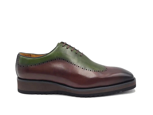 Two-Tone Lace-Up Oxford with Comfort Sole