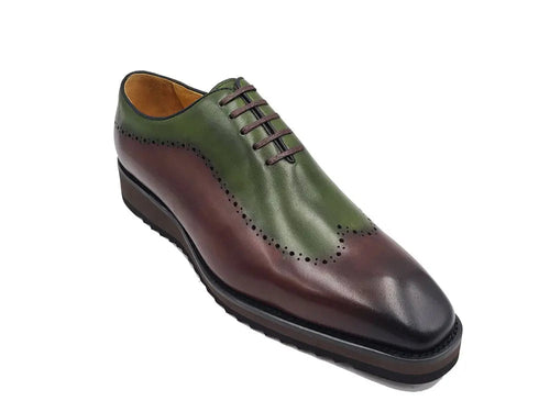 Two-Tone Lace-Up Oxford with Comfort Sole