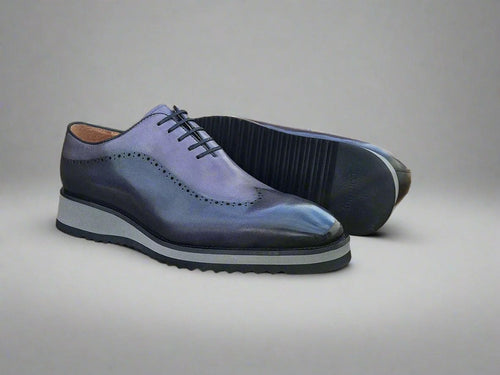 Two-Tone Lace-Up Oxford with Comfort Sole