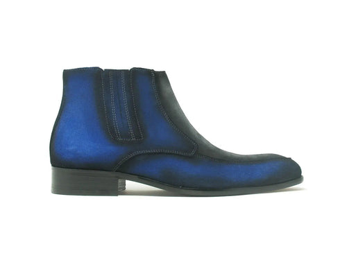 Mens Contrast Suede Chelsea Boots