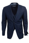 "Mens Stacy Adams Suit -Stacy Adams Suit Men's Two Button Vested Basic Suit in Navy Blue"