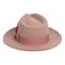 Mens Classic Wool Fedora Dress Hat in Dark Pink