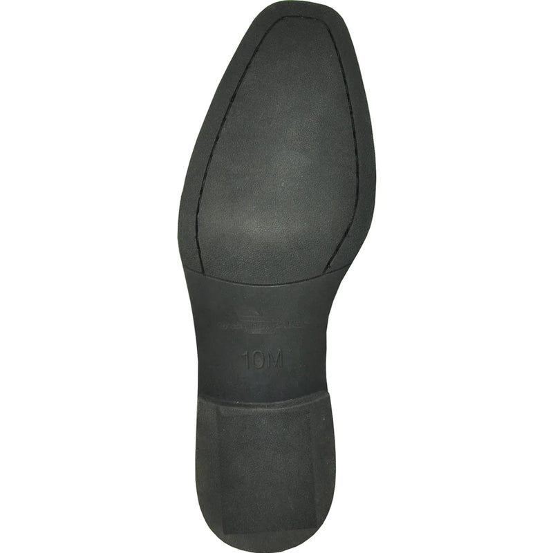 Bravo Mens Classic Plain Toe Slip on Loafer Dress Shoe in Black