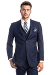 "Indigo Navy Men's Slim Fit Wedding Suit - Two Button Basic Vested"