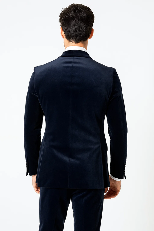 Velvet Blazer - Blue blazer