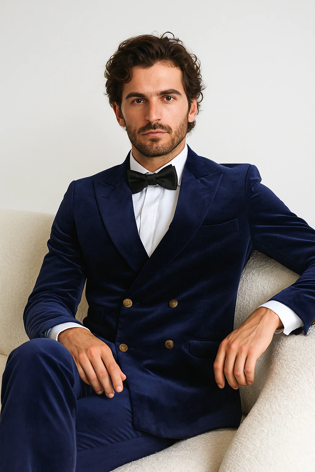 Velvet Blazer - Blue blazer