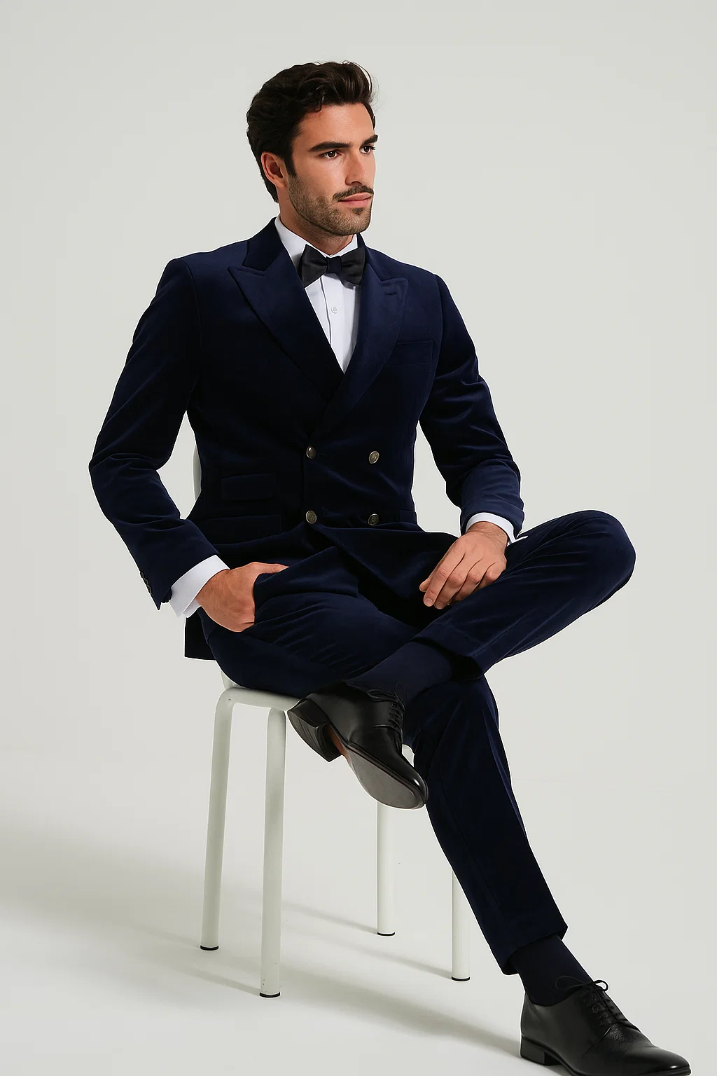 Velvet Blazer - Blue blazer