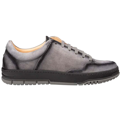 Men's Villani Suede Street Gray Sneaker By Mezlan Made In Spain Brand