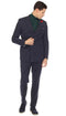 Newbury Navy White Mens 6 Button Slim Peak Lapel Suit With Double Breasted Suit Pick Stitching Ticket Pocket