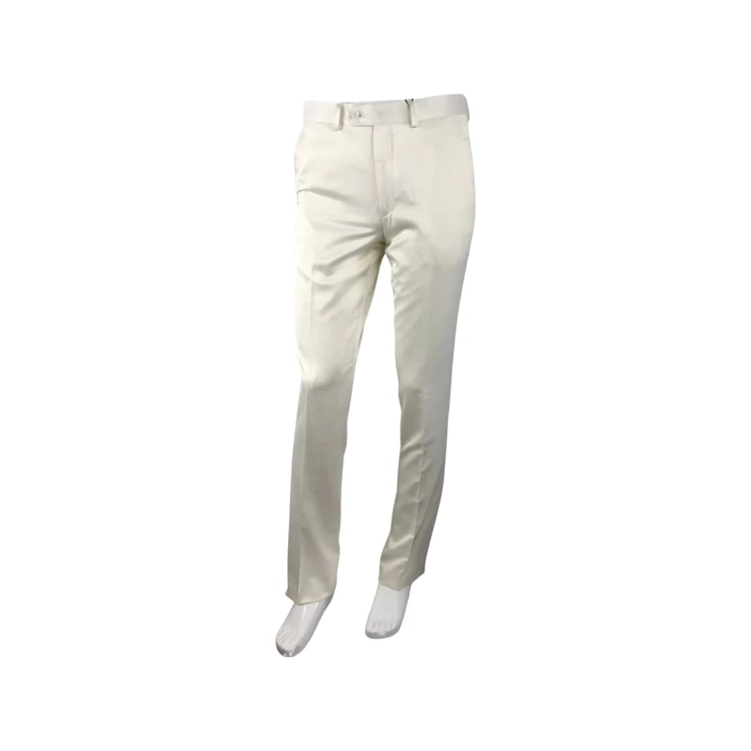 Ivory Tuxedo - Cream Wedding Suit - Off White Groom Satin Pants Suit