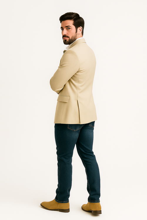 Light Tan Western Blazer - Sand Color