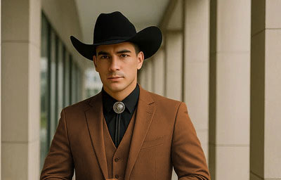 Dark Brown Cowboy Tuxedo
