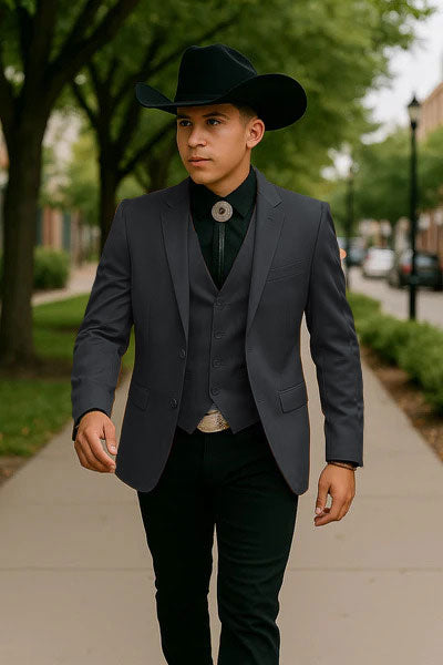 Western Suit Dark Grey
