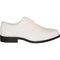 Mens Classic Plain Square Toe Shiny Patent Tuxedo Dress Shoe In White