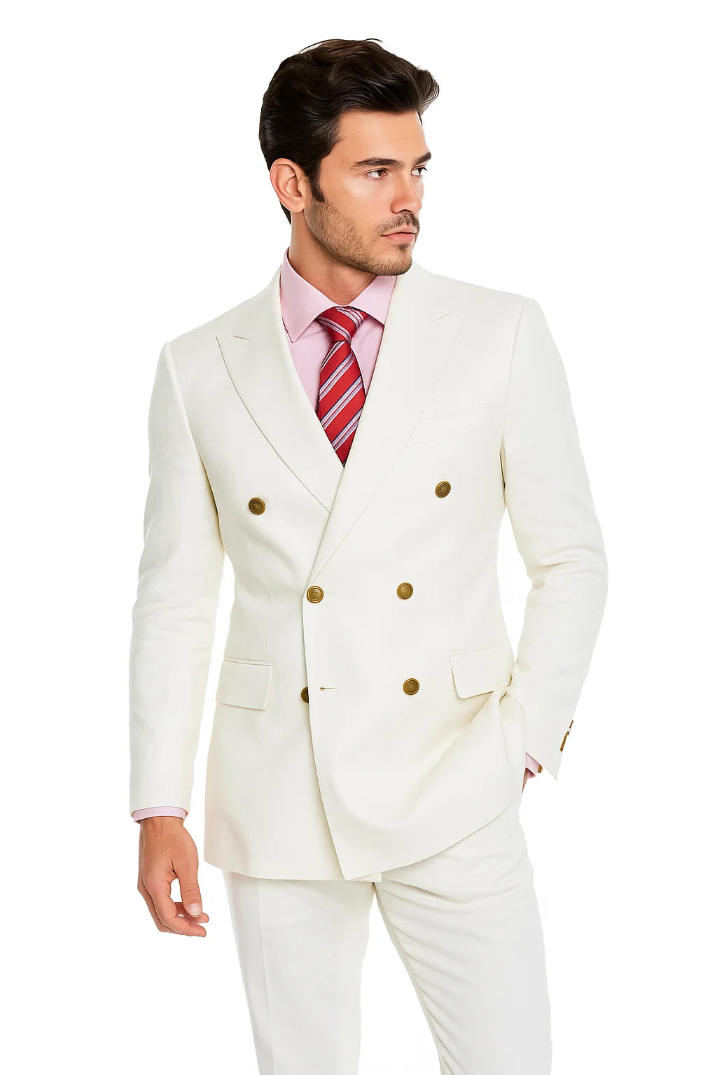 White Men's Double Breasted Suits
