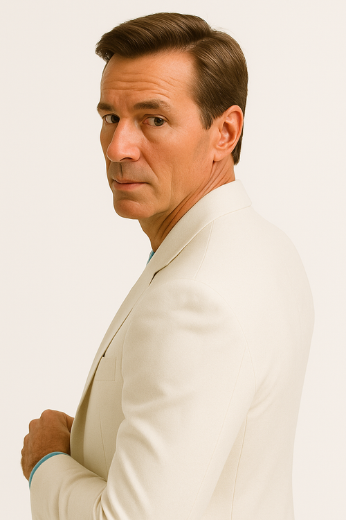 Mens Don Johnson Miami Vice White Suit Halloween Costume