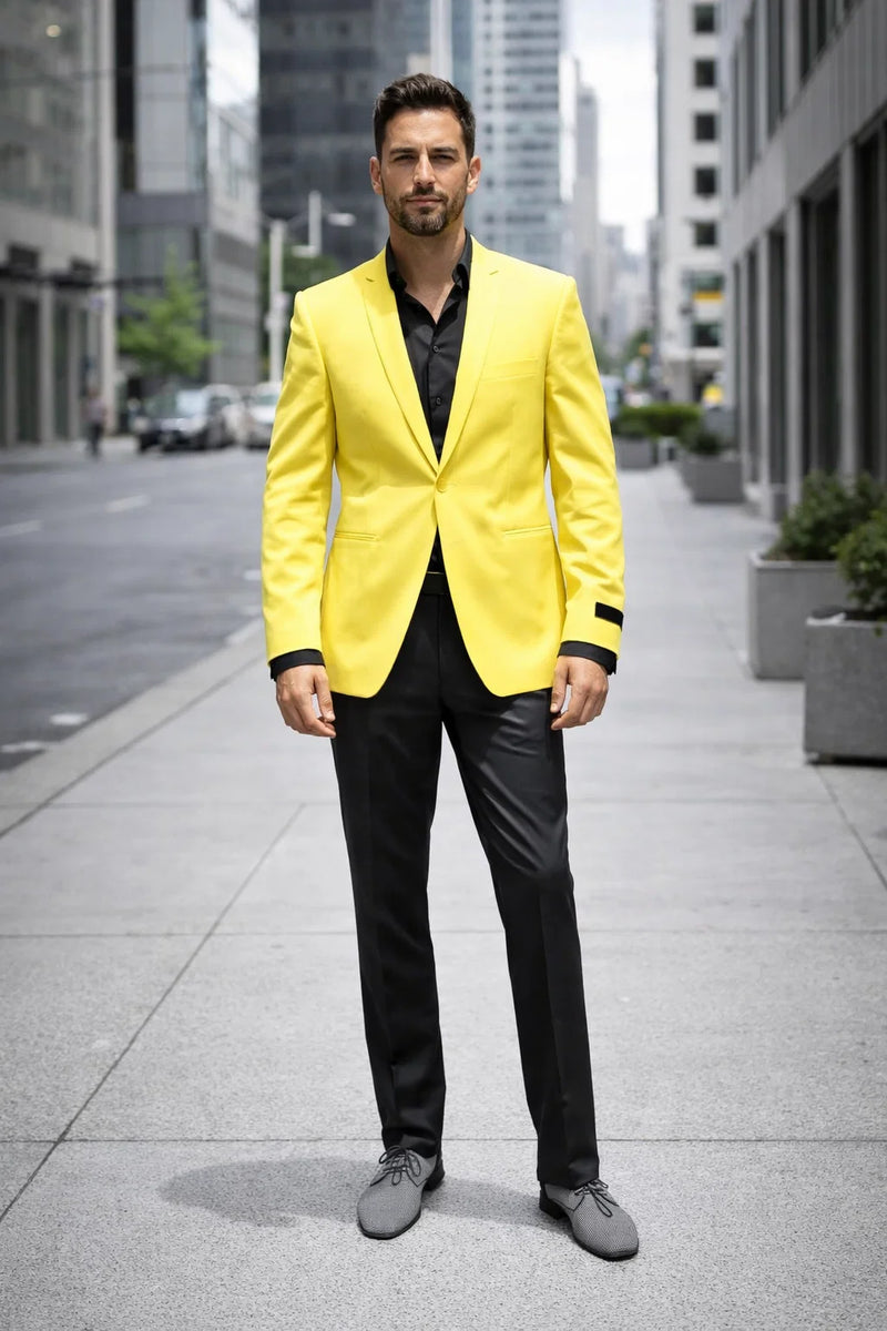 Wholesale Mens Jackets - Wholesale Blazer -Yellow Blazer