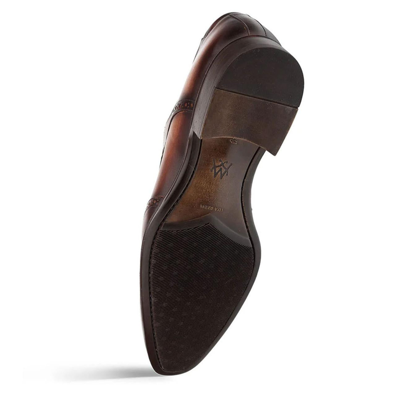 Mezlan Men's Wingtip Oxford Dress Shoe Brown Tasso
