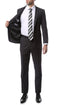 Mens ZNL22S 2pc 2 Button Slim Fit Charcoal Grey Zonettie Suit