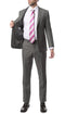 Mens ZNL22S 2pc 2 Button Slim Fit Grey Zonettie Suit